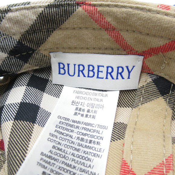 Burberry Baseball Cap Hat Cotton Beige - Picture 5 of 7
